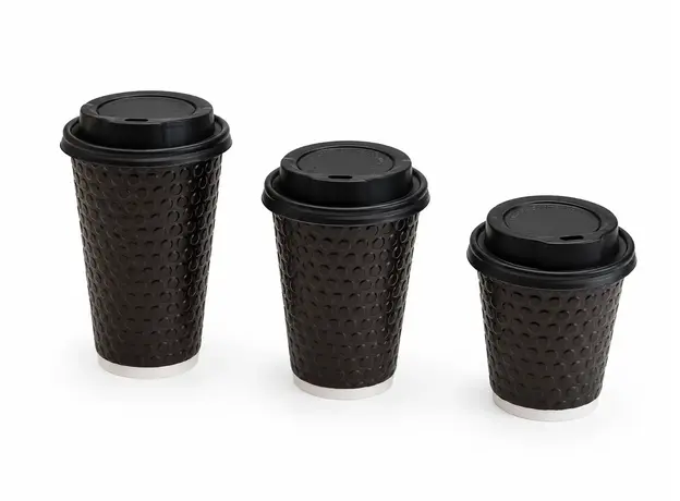 Χάρτινο Ποτήρι "BUBBLE" Μαύρο 16oz (470ml) -25τμχ - Χάρτινα Ποτήρια στην Ecocraft