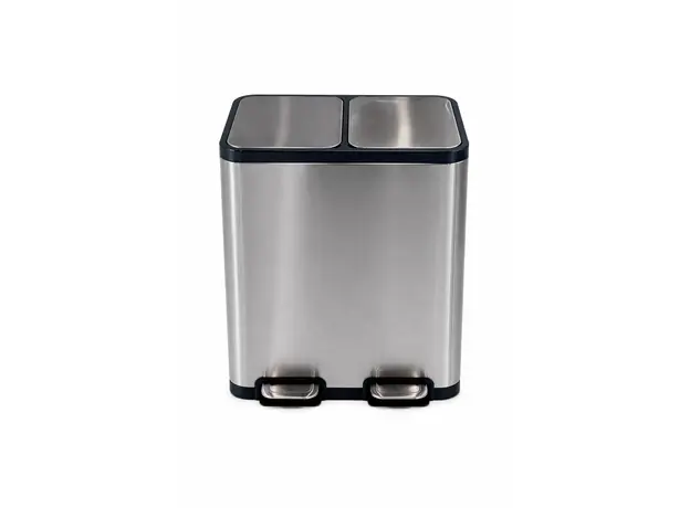 Κάδος Inox Διπλός με Πεντάλ 50L(25+25) με εσωτερικό κάδο. - Καλαθάκια WC και Πιγκάλ στην Ecocraft
