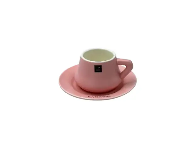 El Greco Dοuble Greek Coffee Cup – Pink - Coffee capsules στην Ecocraft