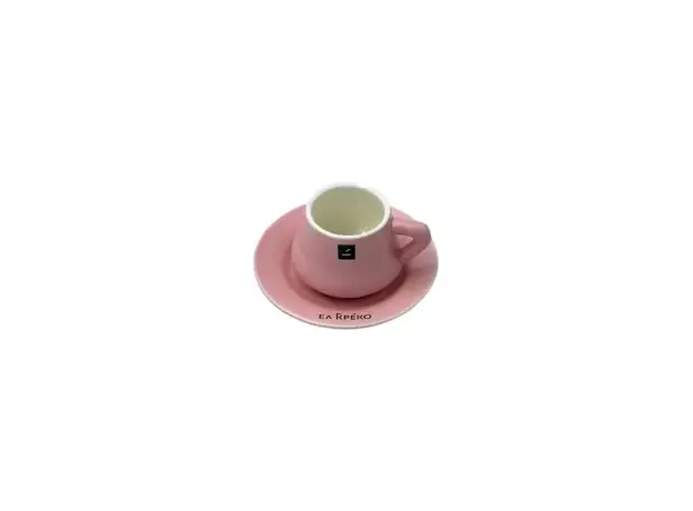 El Greco Single Greek Coffee Cup – Pink - Coffee capsules στην Ecocraft