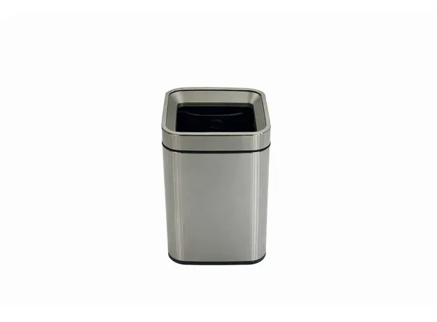 Square Inox Waste Bin 8LT with open roof - Out-Doors Trash Cans   στην Ecocraft
