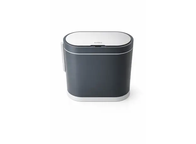 Waterproof grey plastic bin 8 L with sensor and built-in special handle - Toiler Trash Can and Toilet Brush  στην Ecocraft