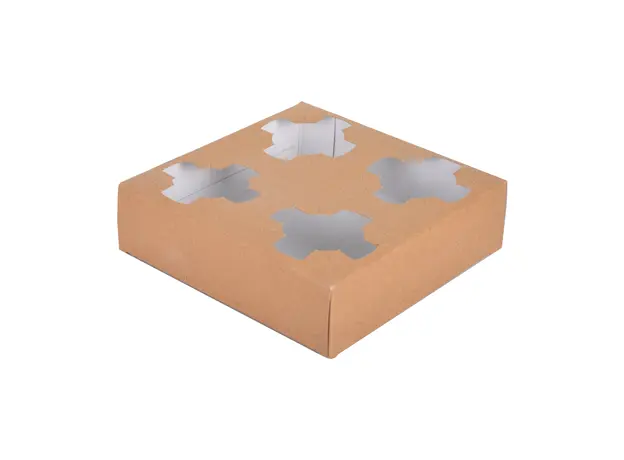 Χάρτινη Ποτηροθήκη Μεταφοράς Καφέ 4 Θέσεων Kraft - Θήκες Μεταφοράς Ποτηριών  στην Ecocraft