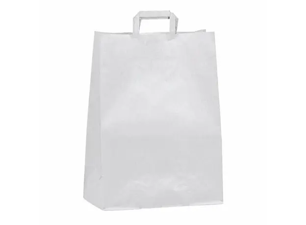 Χάρτινη Τσάντα Λευκή με χεράκι 28x17x29cm - Χάρτινες Τσάντες στην Ecocraft