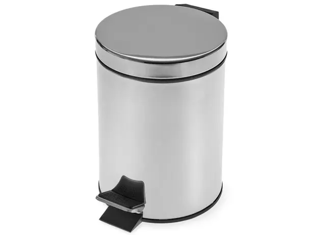 Inox Trash Can with Pedal 20L - Toiler Trash Can and Toilet Brush  στην Ecocraft