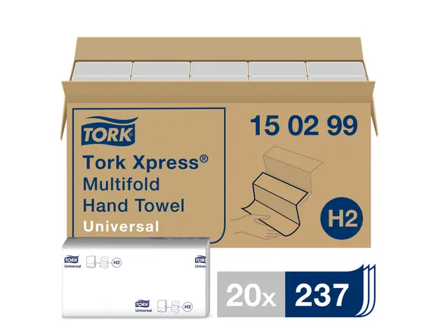 Χειροπετσέτα Συσκευής Tork Xpress® 2φυλλη Z-Fold 20x237τμχ - Χειροπετσέτες στην Ecocraft