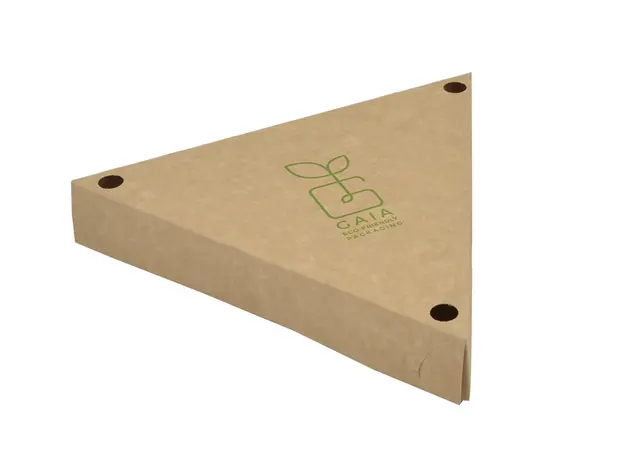 Χάρτινο κουτί τρίγωνο κρέπας Gaia Line 25x25x25x4cm Plastic Free - Κουτιά Φαγητού στην Ecocraft