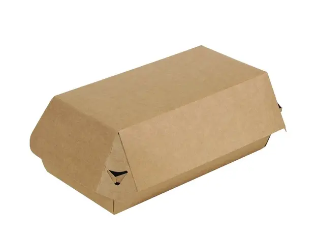 Χάρτινο κουτί craft Μερίδας Burger 20x10x8,5cm - Κουτιά Φαγητού στην Ecocraft