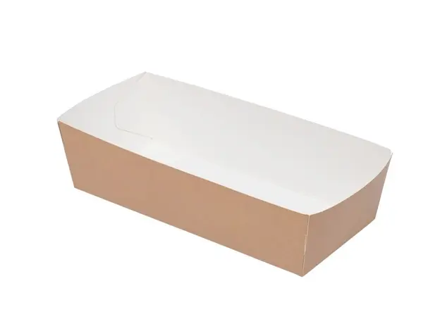 Χάρτινος Kraft Δίσκος - Σκαφάκι Large 18,5x8x5cm - Κουτιά Φαγητού στην Ecocraft