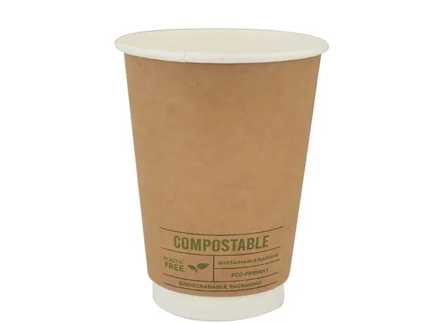 Ποτήρι Χάρτινο "Kraft" Μονότοιχο Plastic Free 8oz (235ml) -50τεμ - Χάρτινα Ποτήρια στην Ecocraft