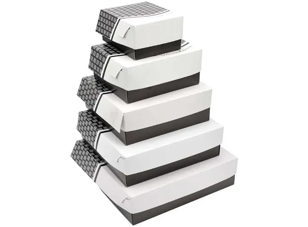 Κουτιά Ζαχαροπλαστικής με ασπρόμαυρο σχέδιο - Κουτιά Ζαχαροπλαστικής στην Ecocraft