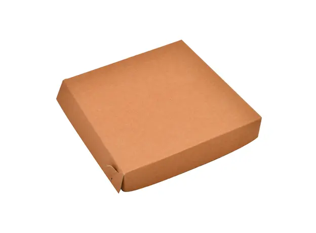 Κουτί φαγητού Τετράγωνο Kraft 22x22x4cm - Κουτιά Φαγητού στην Ecocraft