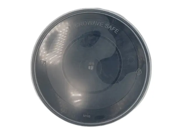 Μαύρο στρογγυλό δοχείο 10oz (300ml) με καπάκι 50τμχ - Σκεύη για Φούρνο Μικροκυμάτων στην Ecocraft
