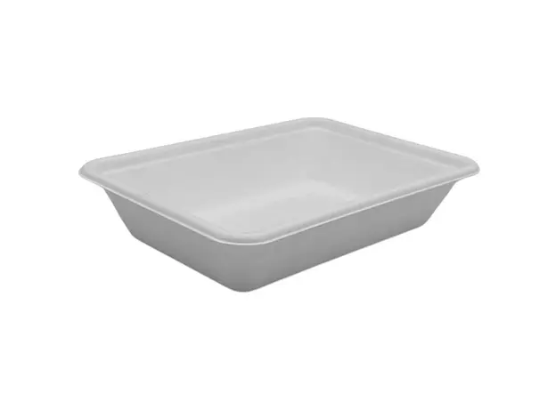 Biodegradable cane container Rectangle 500ml 18x12.8x4 - 125pcs - Biodegradable Sugar Cane Containers  στην Ecocraft