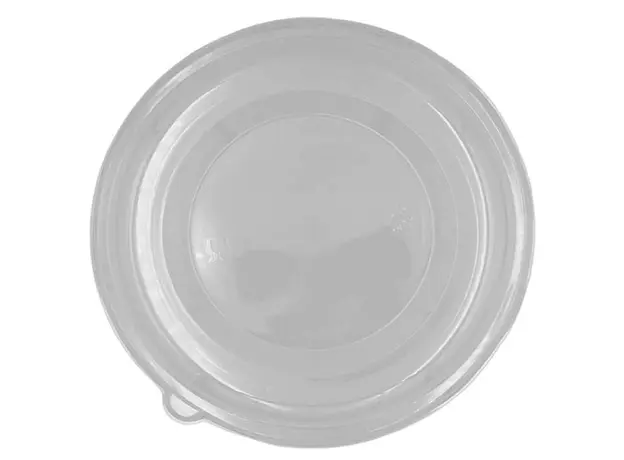 PET lid for sugarcane salad bowls Round BW32-125pcs - Biodegradable Sugar Cane Containers  στην Ecocraft