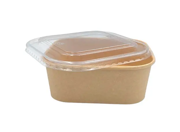 Plastic PET lid for Kraft food box 1000-1400ml 50pcs - Salad Bowls στην Ecocraft