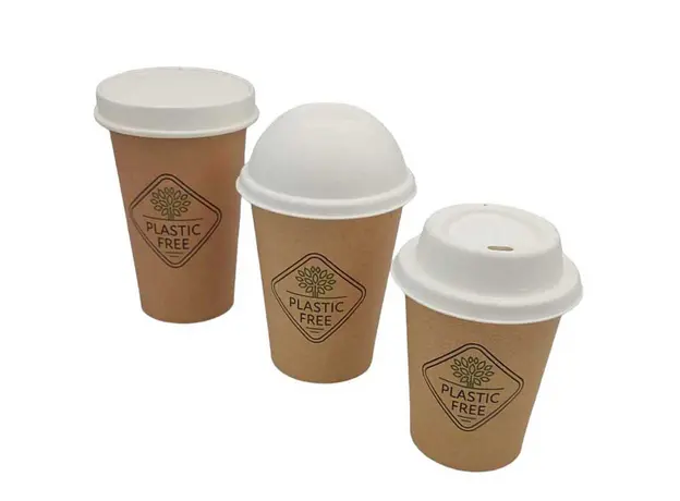 Ποτήρι Χάρτινο "Kraft" Μονότοιχο Plastic Free 8oz (235ml) -50τεμ - Χάρτινα Ποτήρια στην Ecocraft