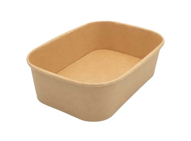 Σκεύος φαγητού Kraft Παραλληλόγραμμο 650ml - 50τμχ - Σκεύη Φαγητού - Σαλάτας στην Ecocraft