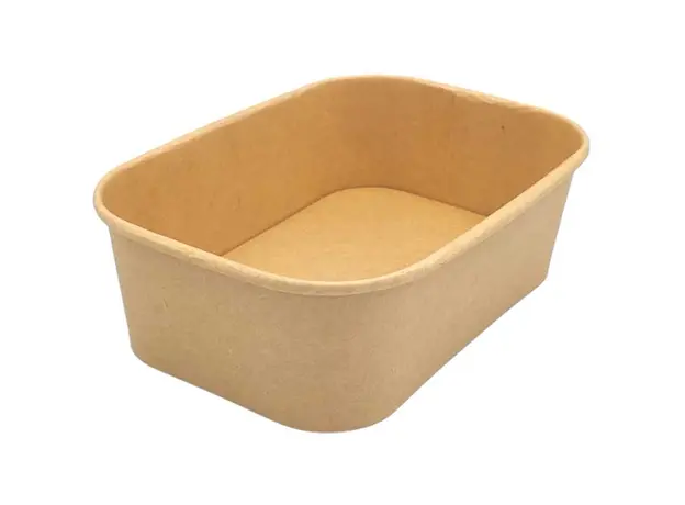 Σκεύος φαγητού Kraft Παραλληλόγραμμο 750ml - 50τμχ - Σκεύη Φαγητού - Σαλάτας στην Ecocraft