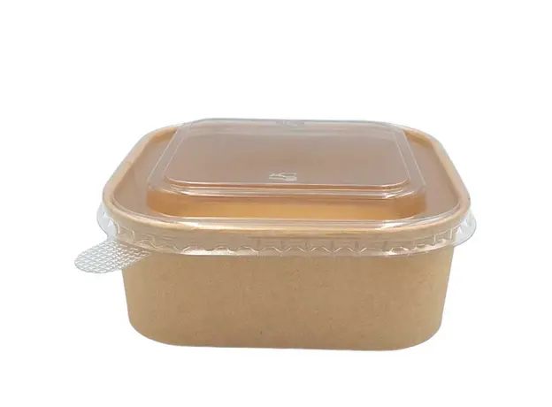 Food container Kraft Square 1000ml - 50pcs - Salad Bowls στην Ecocraft