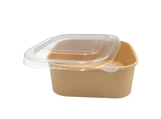 Food container Kraft Square 1000ml - 50pcs - Salad Bowls στην Ecocraft