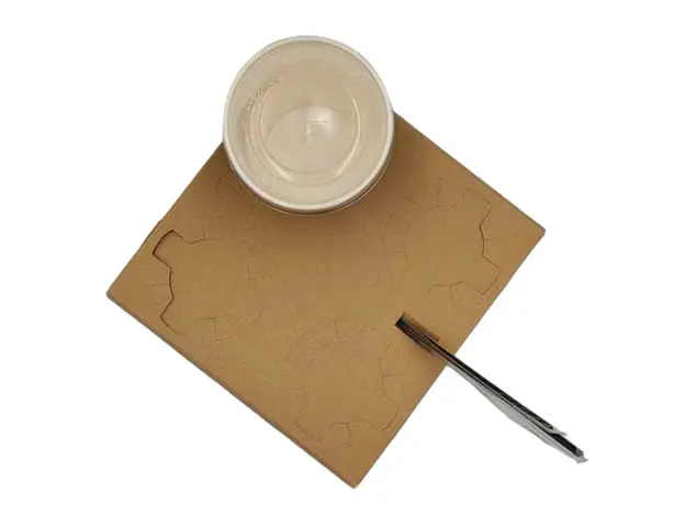 Χάρτινη Ποτηροθήκη Μεταφοράς Καφέ 4 Θέσεων Kraft - Θήκες Μεταφοράς Ποτηριών  στην Ecocraft