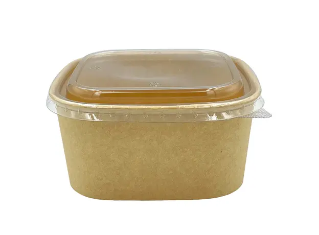Σκεύος φαγητού Kraft Τετράγωνο 1400ml - 50τμχ - Σκεύη Φαγητού - Σαλάτας στην Ecocraft