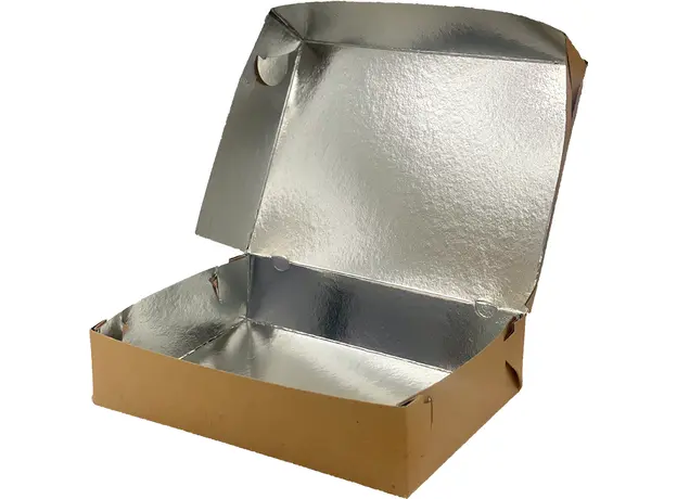 Κουτιά Delivery Ψητοπωλείου Kraft με Αλουμίνιο - Κουτιά Φαγητού στην Ecocraft