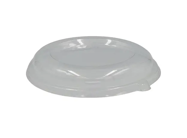 PET lid for sugarcane salad bowls Round BW32-125pcs - Biodegradable Sugar Cane Containers  στην Ecocraft