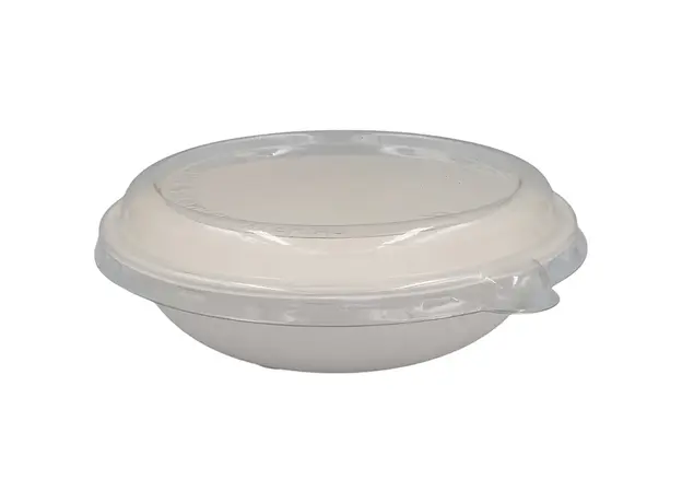 Καπάκι PET για σκεύη Σαλάτας από ζαχαροκάλαμο Στρογγυλό BWΤ32-50τμχ - Βιοδιασπώμενα σκεύη από Ζαχαροκάλαμο στην Ecocraft