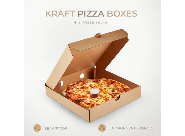 Kraft Pizza Boxes Microwelle 33x33 - Pizza Boxes  στην Ecocraft