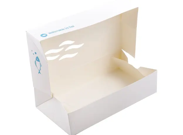 Κουτί για Ψάρια Λευκό Medium (24x13x5.5cm) - Κουτιά Φαγητού στην Ecocraft