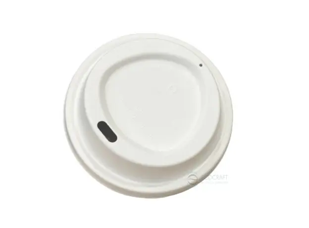 Καπάκια πιπίλας Λευκά από Ζαχαροκάλαμο 50τμχ - Καπάκια Ποτηριών στην Ecocraft