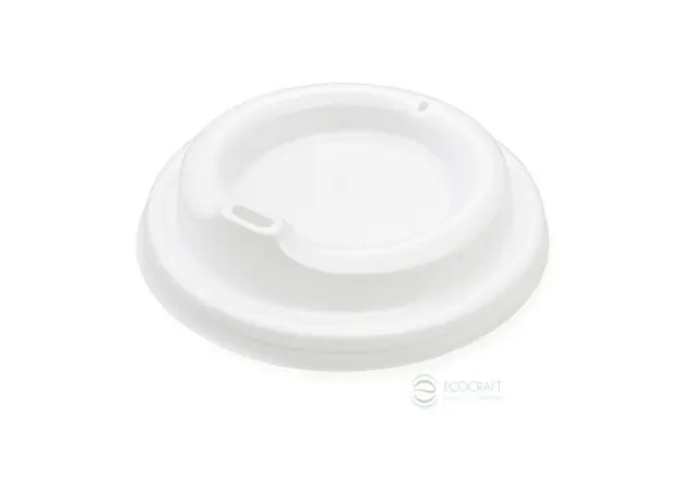 Καπάκι Πιπίλα Λευκό American Style για Χάρτινο Ποτήρι 100τμχ - Καπάκια Ποτηριών στην Ecocraft