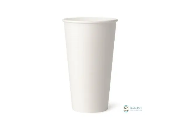 Ποτήρι Χάρτινο Μονότοιχο "Λευκό" 16oz (470ml) -50τεμ - Χάρτινα Ποτήρια στην Ecocraft
