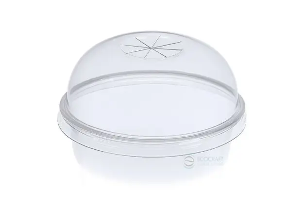 Καπάκι Μπομπέ Σταυρός για Πλαστικό Ποτήρι 300 & 400ml 100τμχ - Καπάκια Ποτηριών στην Ecocraft