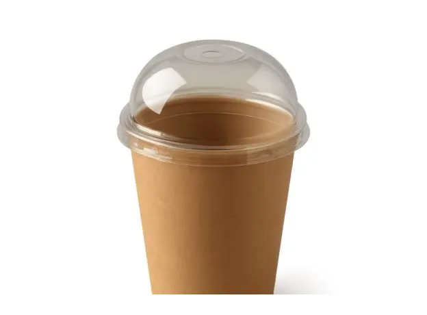 Dome Lid with Small Hole for Paper Cups 12-16oz 100pcs - Cup Lids στην Ecocraft