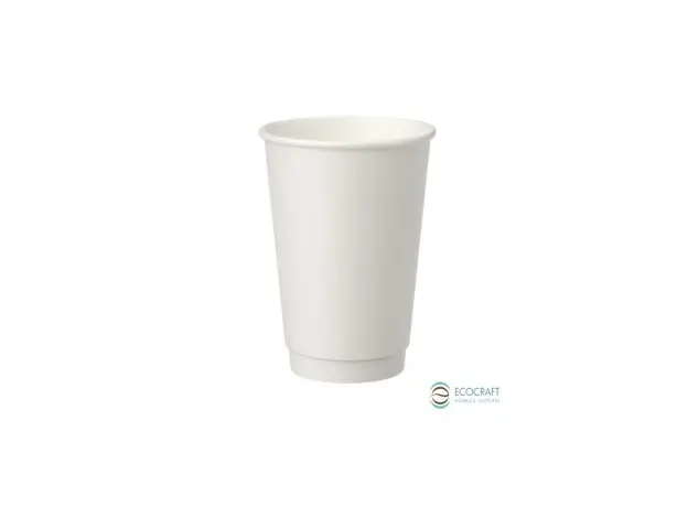 White Paper Cup Double Wall 12oz (355ml) -25pcs - Paper Cups στην Ecocraft
