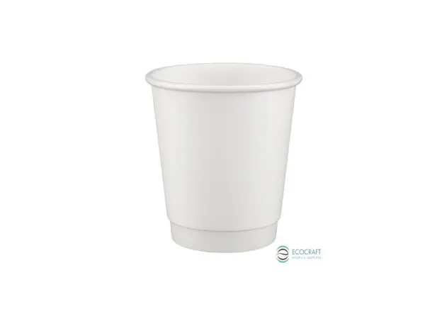 Ποτήρι Χάρτινο "Λευκό" διπλότοιχο 8oz (235ml) -25τεμ - Χάρτινα Ποτήρια στην Ecocraft