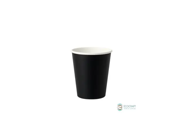 Ποτήρι Χάρτινο Μονότοιχο "Μαύρο" 4oz (120ml) -50τεμ - Χάρτινα Ποτήρια στην Ecocraft