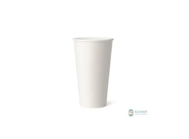 Ποτήρι Χάρτινο Μονότοιχο "Λευκό" 8oz (235ml) -50τεμ - Χάρτινα Ποτήρια στην Ecocraft