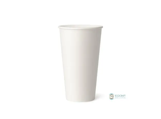Ποτήρι Χάρτινο Μονότοιχο "Λευκό" 12oz (355ml) -50τεμ - Χάρτινα Ποτήρια στην Ecocraft