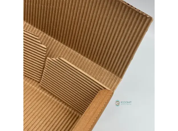 Kraft Corrugated Waveform Paper Food Box 16.5Χ12Χ5.5cm - Food Boxes στην Ecocraft