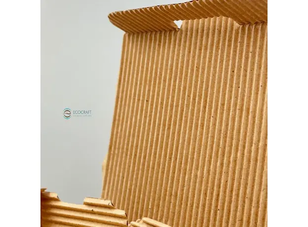 Kraft Corrugated Waveform Paper Food Box 22Χ13Χ8.3cm - Food Boxes στην Ecocraft