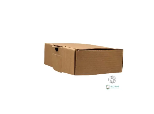 Kraft Corrugated Waveform Paper Food Box 22Χ13Χ8.3cm - Food Boxes στην Ecocraft