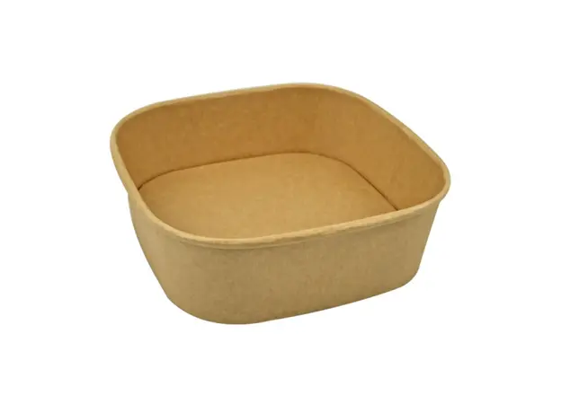 Food container Kraft Square 1000ml - 50pcs - Salad Bowls στην Ecocraft