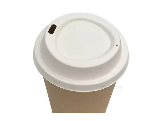 Καπάκια πιπίλας Λευκά από Ζαχαροκάλαμο 50τμχ - Καπάκια Ποτηριών στην Ecocraft