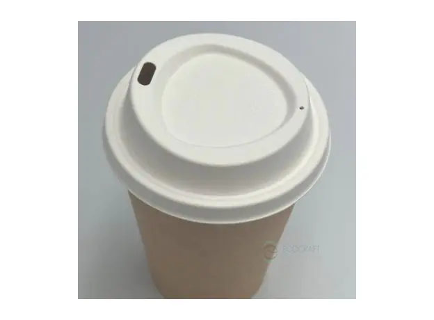 Καπάκια πιπίλας Λευκά από Ζαχαροκάλαμο 50τμχ - Καπάκια Ποτηριών στην Ecocraft