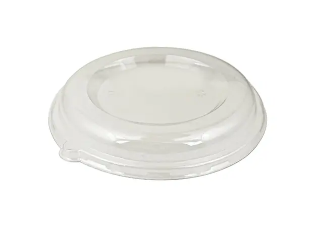 PET lid for sugarcane salad bowls Round BW32-125pcs - Biodegradable Sugar Cane Containers  στην Ecocraft