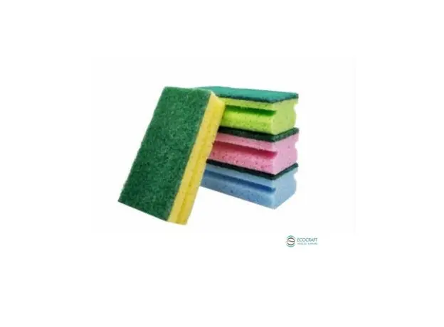 Dish Sponge 7x14 cm with Grip Channel & Super Fibre Extra Strong - Dish Sponges- Metal Sponges στην Ecocraft